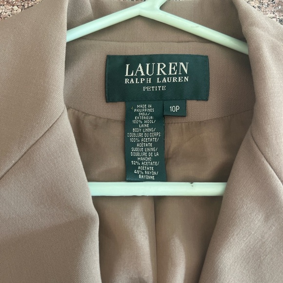 Ralph Lauren Petite Taupe Blazer Jacket - Picture 2 of 5